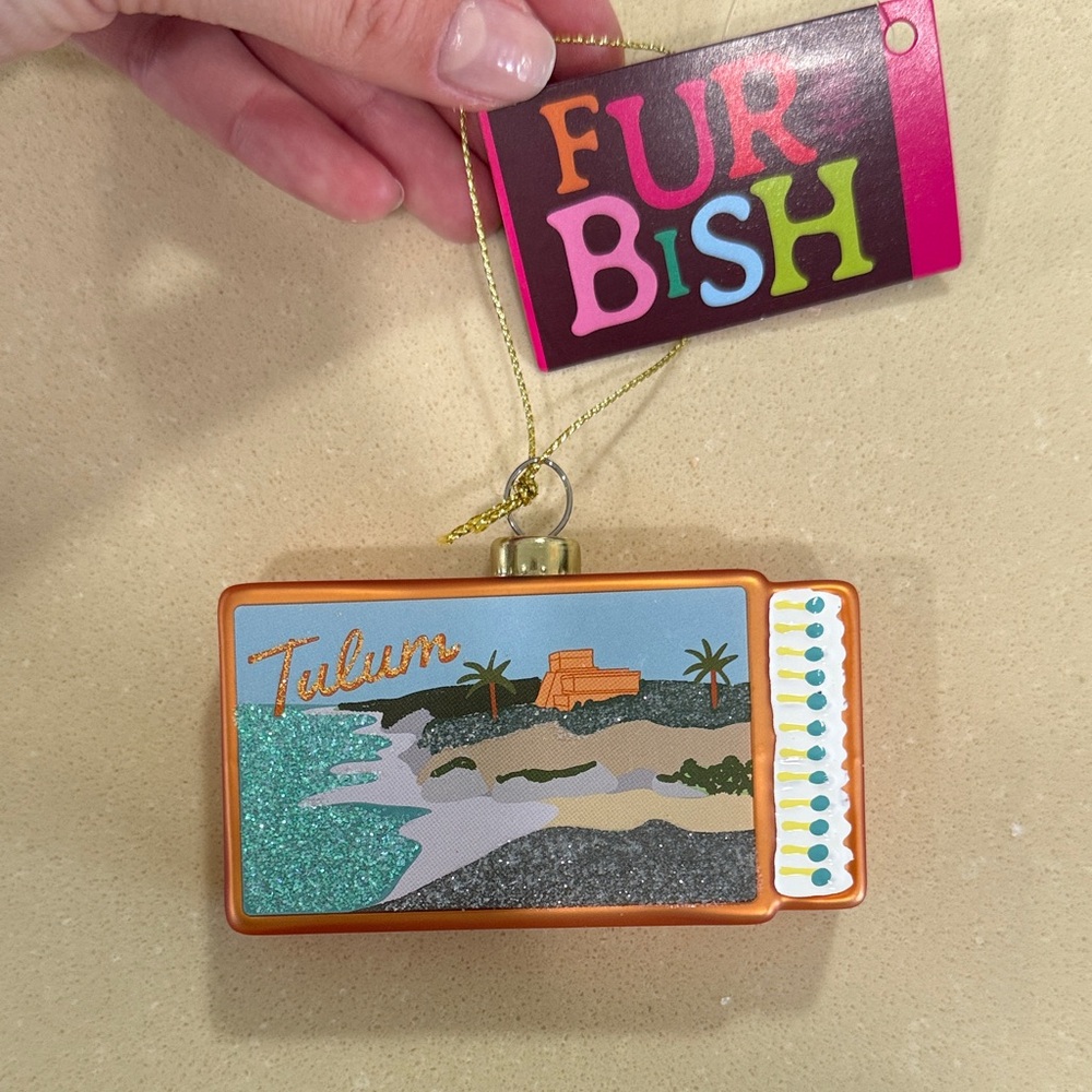 Furbish Tulum Holiday Ornament - Orange and Green